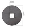 Flangia 145X10 foro quadro 31mm convessa