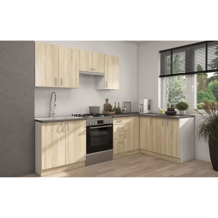 Mobile alto SARA - 2 ante - decoro rovere Sonoma - L80xP31xH71,5 cm - Prodotto in Polonia