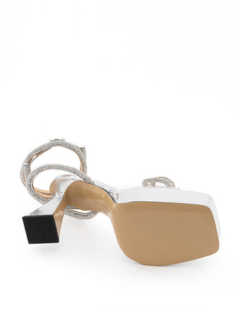 MACH & MACH Sandali Plateau in PVC Doppio Fiocco Mach & Mach da donna