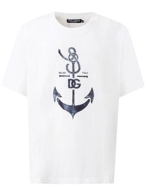 Dolce & Gabbana T-shirt con stampa Marina da uomo