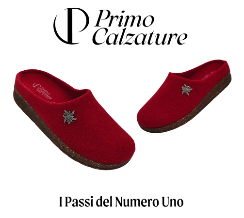 Ciabatte Tirolesi da Donna, Pantofole Invernali da Casa, Sottopiede Estraibile, 100% Made in Italy