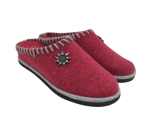 Le Originali Tirolesi Ciabatte Donna in Vera Lana Cotta, Pantofole Invernali 100% Made in Italy, Artigianato Ecosostenibil