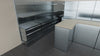 Scaffale da negozio verniciato con 6 cassetti a scorrimento su cuscinetti in PVC cm. 100x40x250h