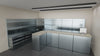 Scaffale da negozio zincato con 6 cassetti a scorrimento su cuscinetti in PVC cm. 100x40x200h