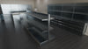 Scaffale da negozio zincato con 6 cassetti a scorrimento su cuscinetti in PVC cm. 100x40x200h