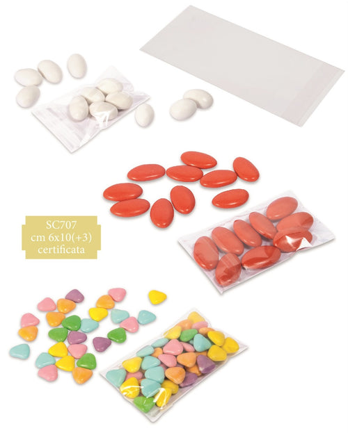 Bustina Porta Confetti Alimentare 6x10cm 100 pz