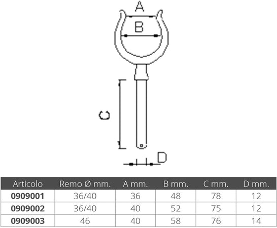 Scalmo Ottone Ø Mm.12 Mm 40X52X75