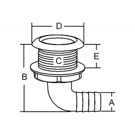 Scarico Pvc/Inox Curvo Ø Mm. 40