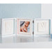 Baby Art My Baby Style - Cornice Portafoto Doppia Impronta del Bimbo: Personalizzabile con il Kit Impronte e Mani del Bimbo, Regalo di Nascita