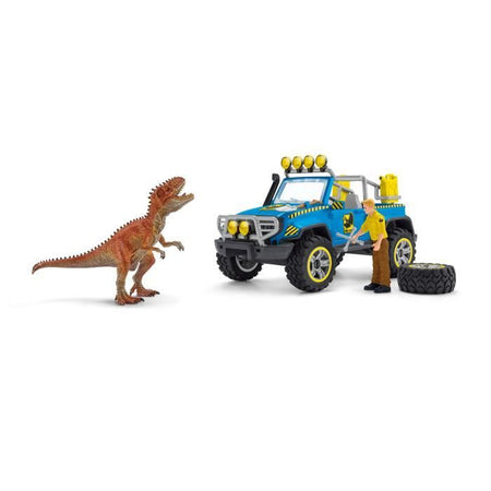 Schleich - All -Terrain Auto con Outpost Dino - 41464