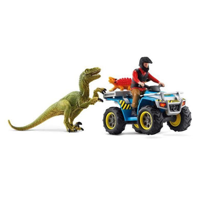 Schleich - Flight on Quad contro Velociraptor - 41466
