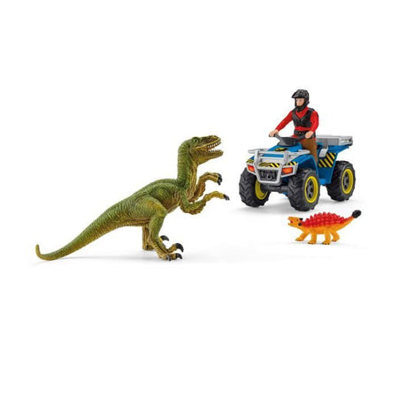 Schleich - Flight on Quad contro Velociraptor - 41466