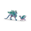 Schleich - Flower Dragon con il suo piccolo - 70592