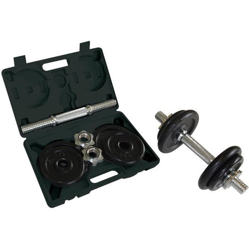 Set manubri - SCHILDKROT - 10 Kg - Nero - Adulto - Set completo per allenamento corpo