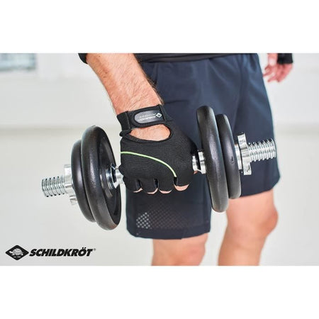Set manubri - SCHILDKROT - 10 Kg - Nero - Adulto - Set completo per allenamento corpo