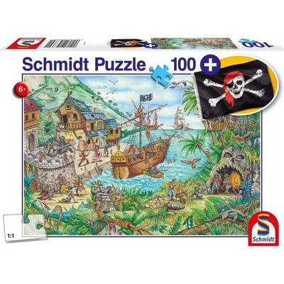 Nel Bay Pirate - con aggiunta (flag pirate) - 100 pezzi - Schmidt Spiele