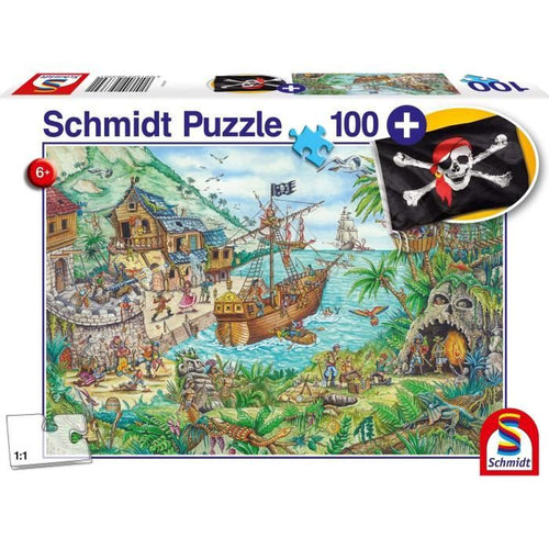 Nel Bay Pirate - con aggiunta (flag pirate) - 100 pezzi - Schmidt Spiele