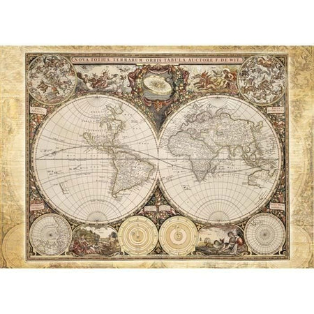 SCHMIDT SPIELE Puzzle per adulti con mappa del mondo storica - 2000 pezzi