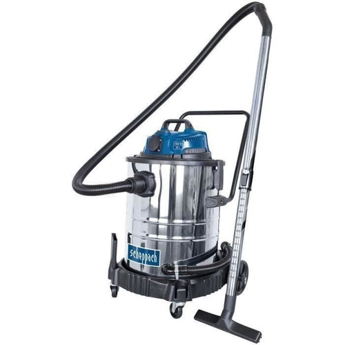 Aspirapolvere SCHEPPACH 50L 1400W con presa sincrona da 200W + una spazzola combinata, una fessura, un filtro in schiuma,