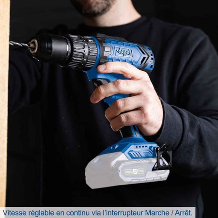 Trapano avvitatore a percussione - SCHEPPACH - 20V IXES - Coppia 45 Nm - Mandrino da 13 mm - senza batteria né caricabatterie - C-CD45-X