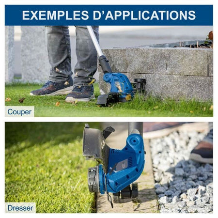 Bordatrice telescopica a batteria SCHEPPACH C-LT300-X- 20V IXES - 2 in 1 Taglia e raddrizza bordi - senza batteria né caricabatterie