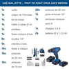 Trapano avvitatore SCHEPPACH - 20V IXES - Mandrino 13mm 50 Nm + 2 batterie + caricabatteria + 74 accessori + Scatola - C-DTB74/2-X