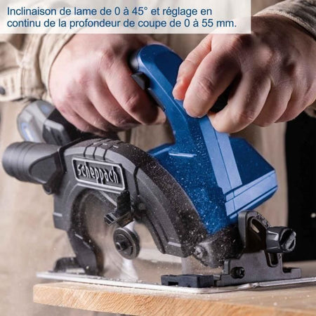 Sega circolare - SCHEPPACH - 20V IXES - Diametro lama 165 mm - Foro 20 mm - senza batteria né caricabatterie - BC-CS165-X