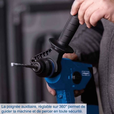 Trapano senza spazzole - SCHEPPACH - 20V IXES - 2,2 joule - SDS Plus - 1400 giri/min - senza batteria né caricabatterie - BC-RHD230-X