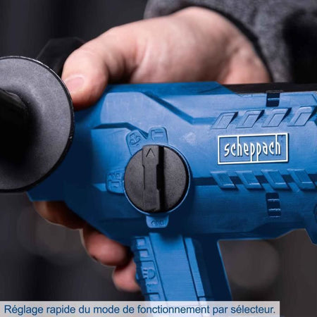Trapano senza spazzole - SCHEPPACH - 20V IXES - 2,2 joule - SDS Plus - 1400 giri/min - senza batteria né caricabatterie - BC-RHD230-X