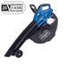 Soffiatore/Aspirafoglie a batteria SCHEPPACH BC-BLV720-X 20V IXES - Portata 210 km/h - 45 L - senza batteria né caricabatterie