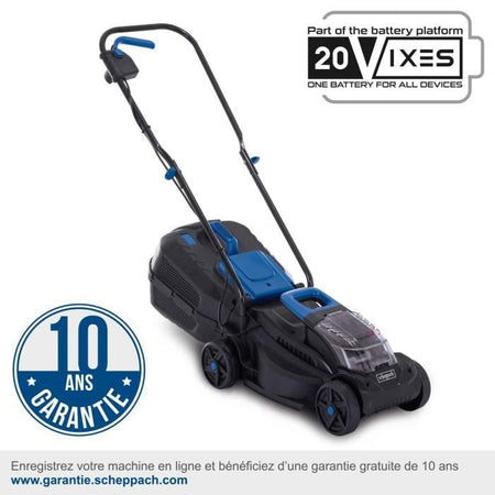 Rasaerba da taglio a batteria SCHEPPACH BC-MP320-X 20V IXES da 32 cm - Mulching - senza batteria né caricabatterie