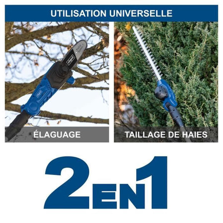 Utensile 2 in 1 Potatore + Tagliasiepi a batteria - SCHEPPACH C-PHTS410-X- 20V IXES - senza batteria né caricabatterie