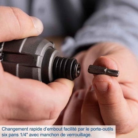 Avvitatore a impulsi a batteria 1/4 - SCHEPPACH - 20V IXES - Coppia 180 Nm - senza batteria né caricabatterie - C-ID180-X