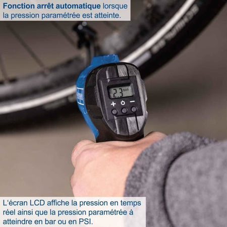 Compressore portatile - SCHEPPACH - 20V IXES - Display LED - 7 barre - 6 accessi inclusi - senza batteria né caricabatterie - C-AC20-X