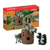 Divertente scatola di giochi con noci, figurine di animali selvatici, Schleich 42596 Wild Life, Per bambini dai 3 anni
