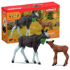 Figurine di alce femmina con vitello, animali selvatici, Schleich 42629 Wild Life, per bambini dai 3 anni