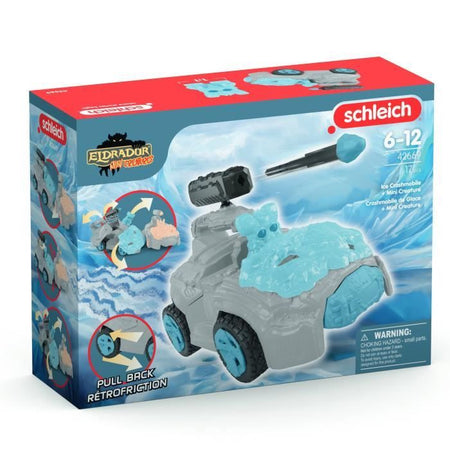 SCHLEICH - 42669 ELDRADOR CREATURES Ice Crashmobile con Mini Creatura - Set di auto con figura fantastica