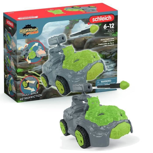 Crashmobile di Pierre con mini creatura, set di auto con figura fantasy, Schleich 42670 Creature Eldrador