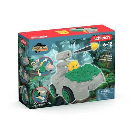SCHLEICH- Jungle Crashmobile con Mini Creatura- 42671- Gamma Eldrador Mini Creatures