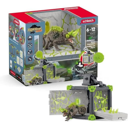 BattleCave Stone Chameleon, estensione arena, SCHLEICH 42677 Creature Eldrador, dai 7 anni in su
