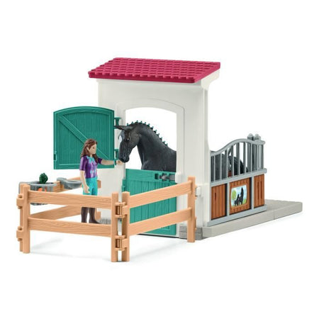 Scatola per cavalli Lisa e Storm, statuetta e accessori per cavalli, SCHLEICH 42709 Horse Club, 5 anni