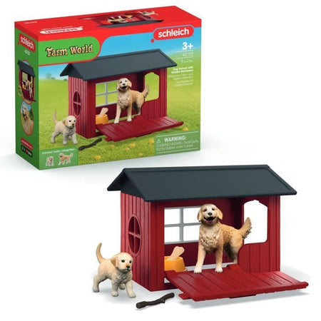 Cuccia per cani con Golden Retriever, SCHLEICH 42722 Farm World, dai 4 anni