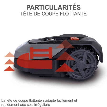 Robot cortacésped conectado Scheppach RoboCut L500 400m2 con estación de carga  Hasta 400 m  Sensor de lluvia  Wi-Fi y Bluetooth