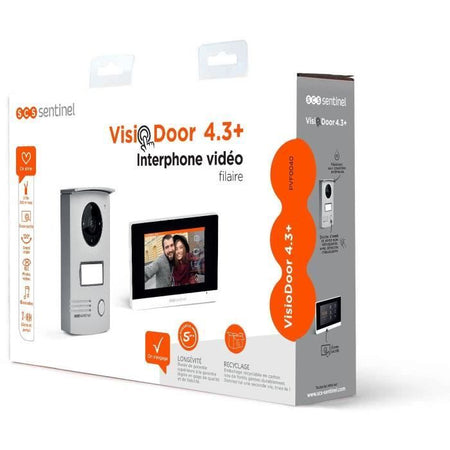 VisioDoor 4.3+ - Videocitofono cablato con monitor touch ultra piatto 4.3