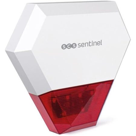 Sirena da esterno cablata aggiuntiva KitAlarm - SCS SENTINEL - Portata 80m - Allarme sonoro e luminoso
