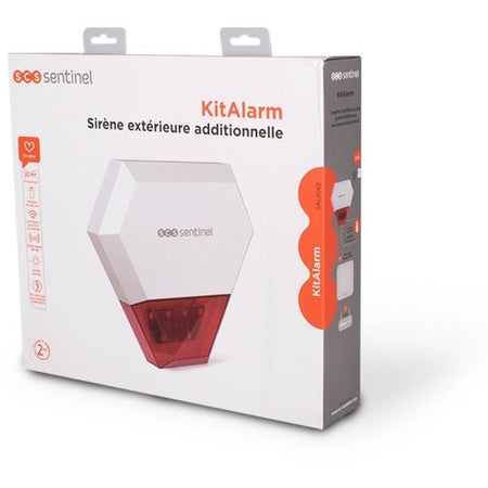 Sirena da esterno cablata aggiuntiva KitAlarm - SCS SENTINEL - Portata 80m - Allarme sonoro e luminoso