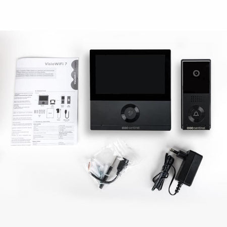 Videocitofono cablato connesso - SCS SENTINEL - VisioWifi - Visione notturna - Nero