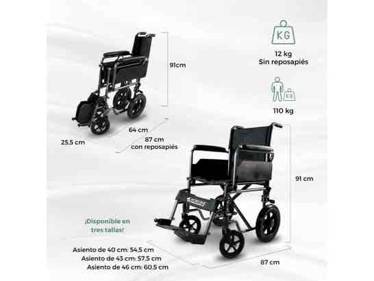 Sedia a rotelle S230 Sevilla in acciaio, ruote piccole, comfort e mobilità