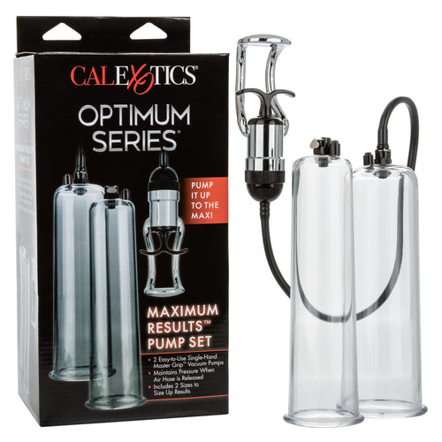 CalExotics Optimum Series Maximum Results Pump Set – Set Pompa per Pene con 2 Cilindri, Pompa Master Grip, Valvola di Rilascio Rapido, Materiali Sicuri