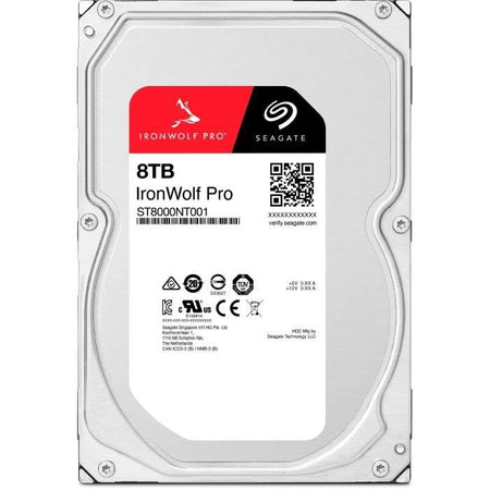 SEAGATE - IRONWOLF PRO - Disco rigido interno - 8TB - SATA 6 Gbit/s - 7200RPM (ST8000NT001)